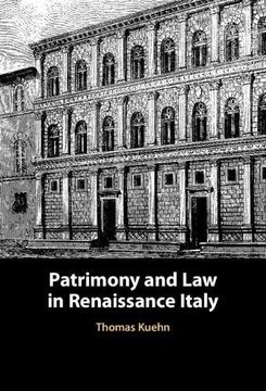 portada Patrimony and law in Renaissance Italy (en Inglés)
