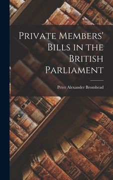portada Private Members' Bills in the British Parliament (in English)