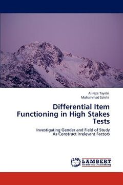 portada differential item functioning in high stakes tests (en Inglés)