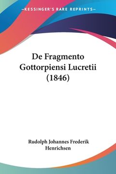 portada De Fragmento Gottorpiensi Lucretii (1846) (en Latin)