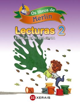 portada Os Libros De Merlin 2º. Prim. *Lecturas Galego* (en Gallego)