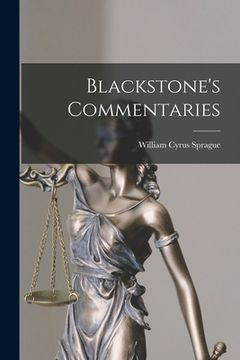 portada Blackstone's Commentaries (in English)