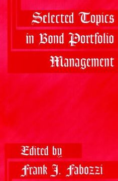 portada selected topics in bond portfolio management (en Inglés)