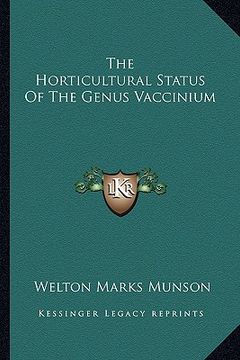 portada the horticultural status of the genus vaccinium the horticultural status of the genus vaccinium (en Inglés)