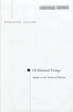 portada Of Minimal Things: Studies on the Notion of Relation (Cultural Memory in the Present) 
