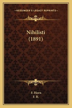 portada Nihilisti (1891) (en Húngaro)