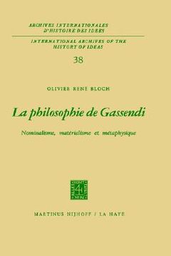 portada la philosophie de gassendi: nominalisme, mat rialisme et m taphysique (in English)