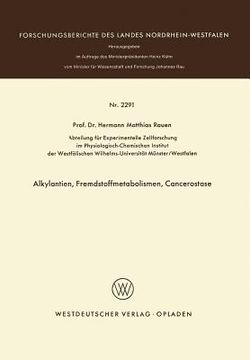 portada Alkylantien, Fremdstoffmetabolismen, Cancerostase (in German)