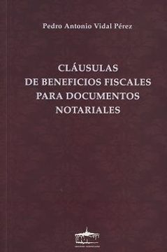 portada Clausulas de Beneficios Fiscales Para Documentos Notariales (in Spanish)