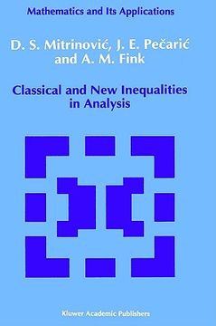 portada classical and new inequalities in analysis (en Inglés)