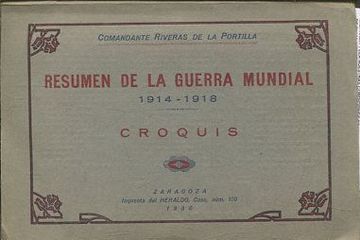 portada RESUMEN DE LA GUERRA MUNDIAL 1914-1918. CROQUIS.