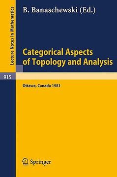 portada categorical aspects of topology and analysis (in English)