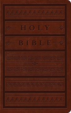 portada ESV Large Print Personal Size Bible (TruTone, Brown, Engraved Mantel Design)