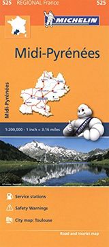 portada Michelin Regional Maps: France: MIDI-Pyrenees Map 525 