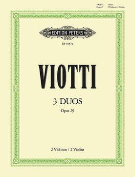 portada 3 Duos Op. 29 for 2 Violins: Set of Parts, Part(s) (en Inglés)