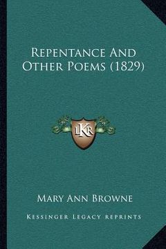 portada repentance and other poems (1829) (en Inglés)