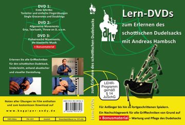 portada Dudelsack Lern Dvds - Griffweise und Technik