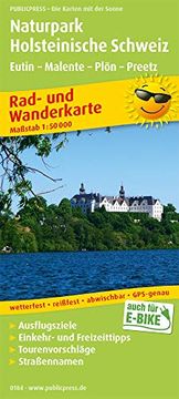 portada Naturpark Holsteinische Schweiz, Eutin - Malente - Plön - Preetz: Rad- und Wanderkarte mit Ausflugszielen, Einkehr- & Freizeittipps, Wetterfest,. 1: 50000 (Rad- und Wanderkarte / Ruwk) (en Alemán)