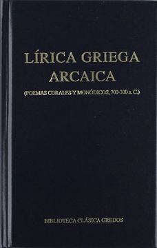 portada Lirica Griega Arcaica (in Spanish)