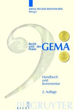 portada recht und praxis der gema: handbuch und kommentar (en Inglés)