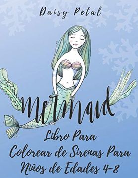 portada Libro Para Colorear de Sirenas Para Niños de Edades 4-8: 30 Páginas Para Colorear Únicas