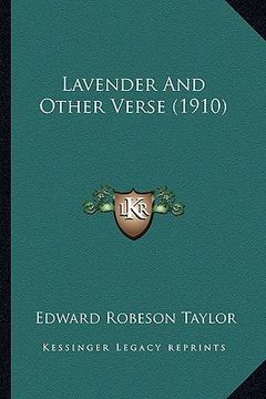 portada lavender and other verse (1910) (en Inglés)