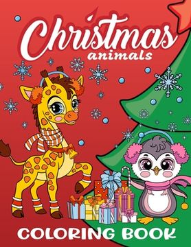 portada Christmas Animals Coloring Book for Kids (en Inglés)