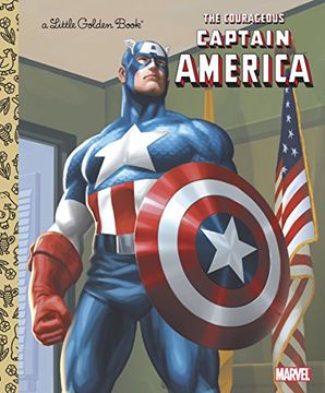 portada The Courageous Captain America (Little Golden Books) (in English)
