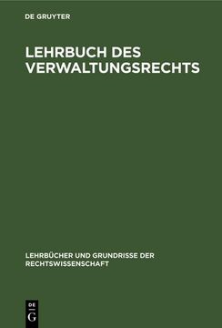 portada Lehrbuch des Verwaltungsrechts (en Alemán)