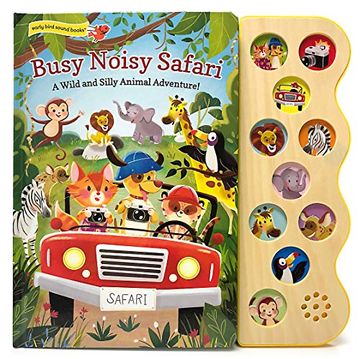 portada Busy Noisy Safari (10 Button Early Bird Sound Book) (Early Bird Sound Books) 