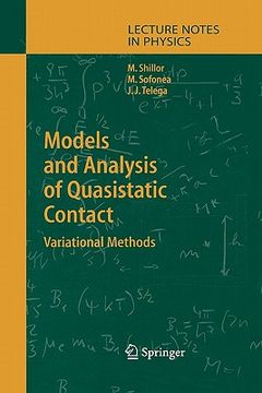 portada models and analysis of quasistatic contact: variational methods (in English)