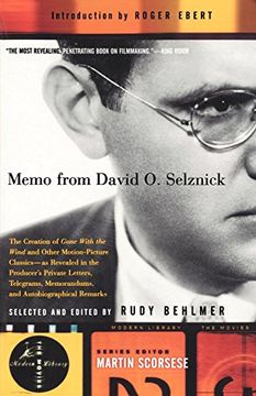 portada Memo From David o Selznick (Modern Library) (en Inglés)