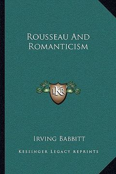 portada rousseau and romanticism