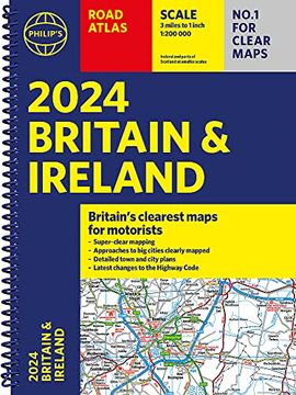 portada 2024 Philip's Road Atlas Britain and ire (en Inglés)