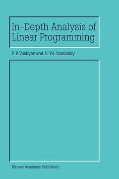 portada in-depth analysis of linear programming (in English)
