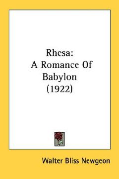 portada rhesa: a romance of babylon (1922) (en Inglés)