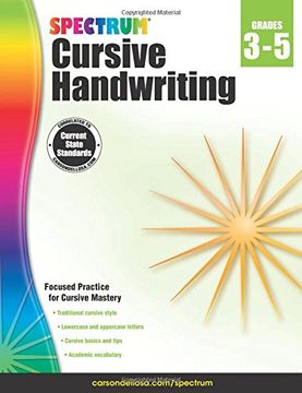 portada Spectrum Cursive Handwriting, Grades 3 - 5 (en Inglés)