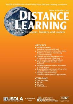 portada Distance Learning Magazine, Volume 12, Issue 2, 2015 (en Inglés)