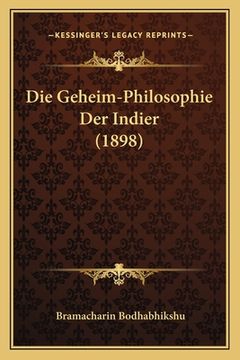 portada Die Geheim-Philosophie Der Indier (1898) (in German)