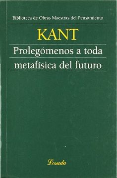 portada Prolegomenos a Toda Metafisica del Futuro (in Spanish)