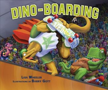 portada Dino-Boarding (Carolrhoda Picture Books) (Junior Library Guild Selection) (en Inglés)