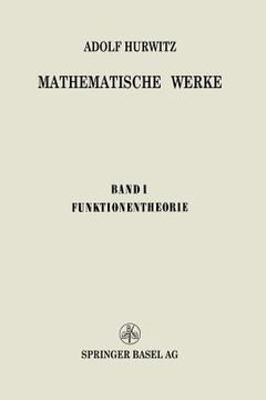 portada Mathematische Werke: Erster Band Funktionentheorie (in German)