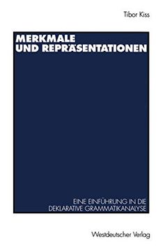 portada Merkmale und Repräsentationen: Eine Einführung in die Deklarative Grammatikanalyse (in German)