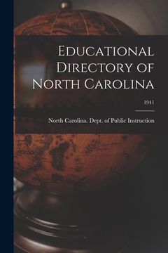 portada Educational Directory of North Carolina; 1941 (en Inglés)