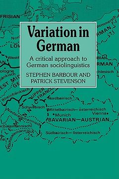 portada Variation in German Hardback: A Critical Approach to German Sociolinguistics (en Inglés)