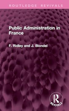 portada Public Administration in France (Routledge Revivals) (en Inglés)