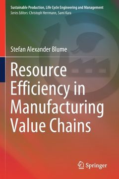 portada Resource Efficiency in Manufacturing Value Chains (en Inglés)