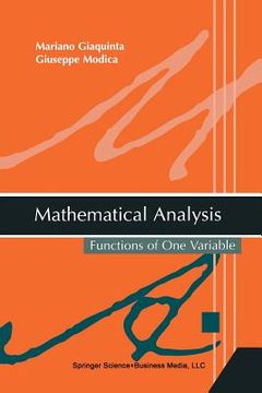 portada Mathematical Analysis: Functions of One Variable (en Inglés)