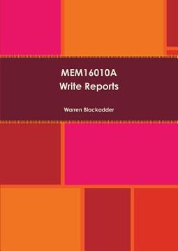 portada MEM16010A Write Reports (in English)