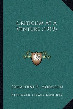 portada criticism at a venture (1919)